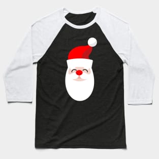 Smiling Santa Face Baseball T-Shirt
